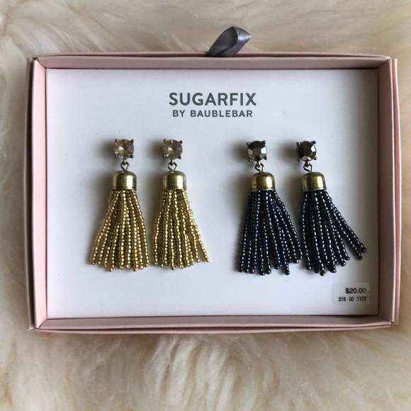 SUGARFIX BY BAUBLEBAR 2 PAIRS OF TASSEL EARRINGS - Picture 1 of 4